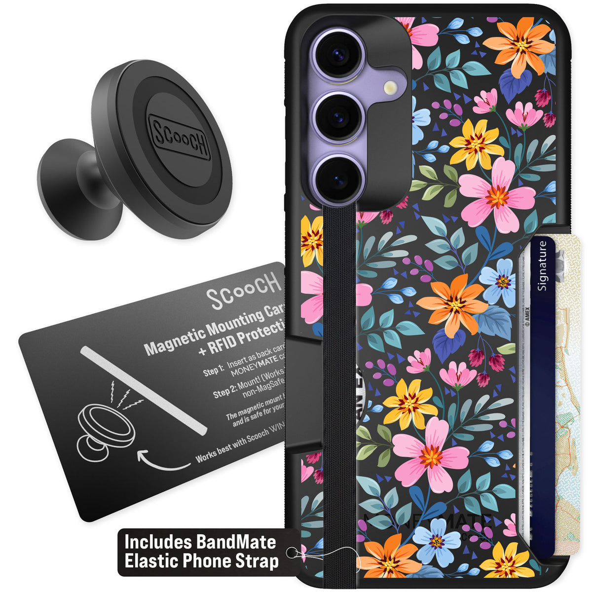 Scooch Moneymate Full Bloom for Galaxy S25+ — Starter Bundle