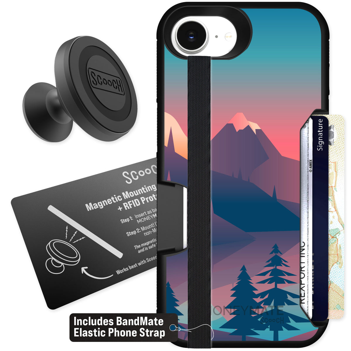 Scooch Moneymate Mountain Range for iPhone 16e — Starter Bundle