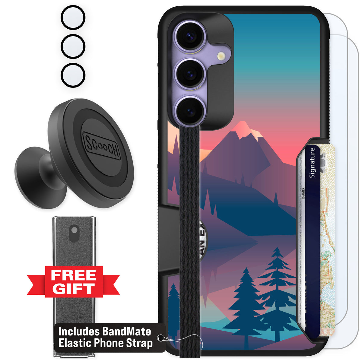 Scooch Moneymate Mountain Range for Galaxy S25+ — Defender Bundle