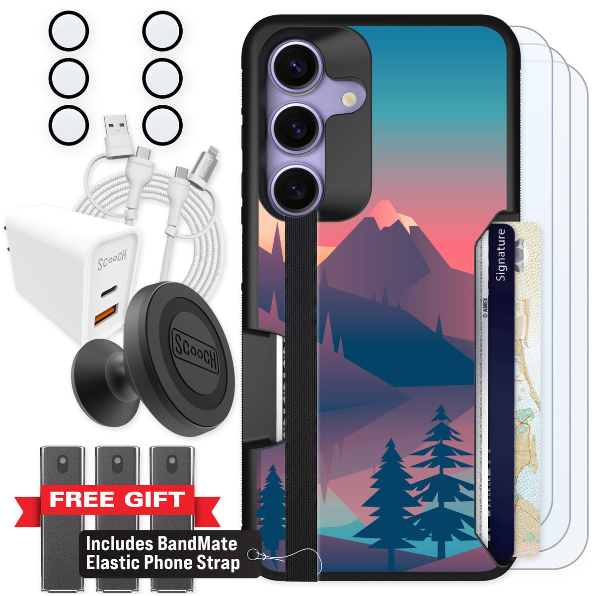 Scooch Moneymate Mountain Range for Galaxy S25 — Ultimate Bundle