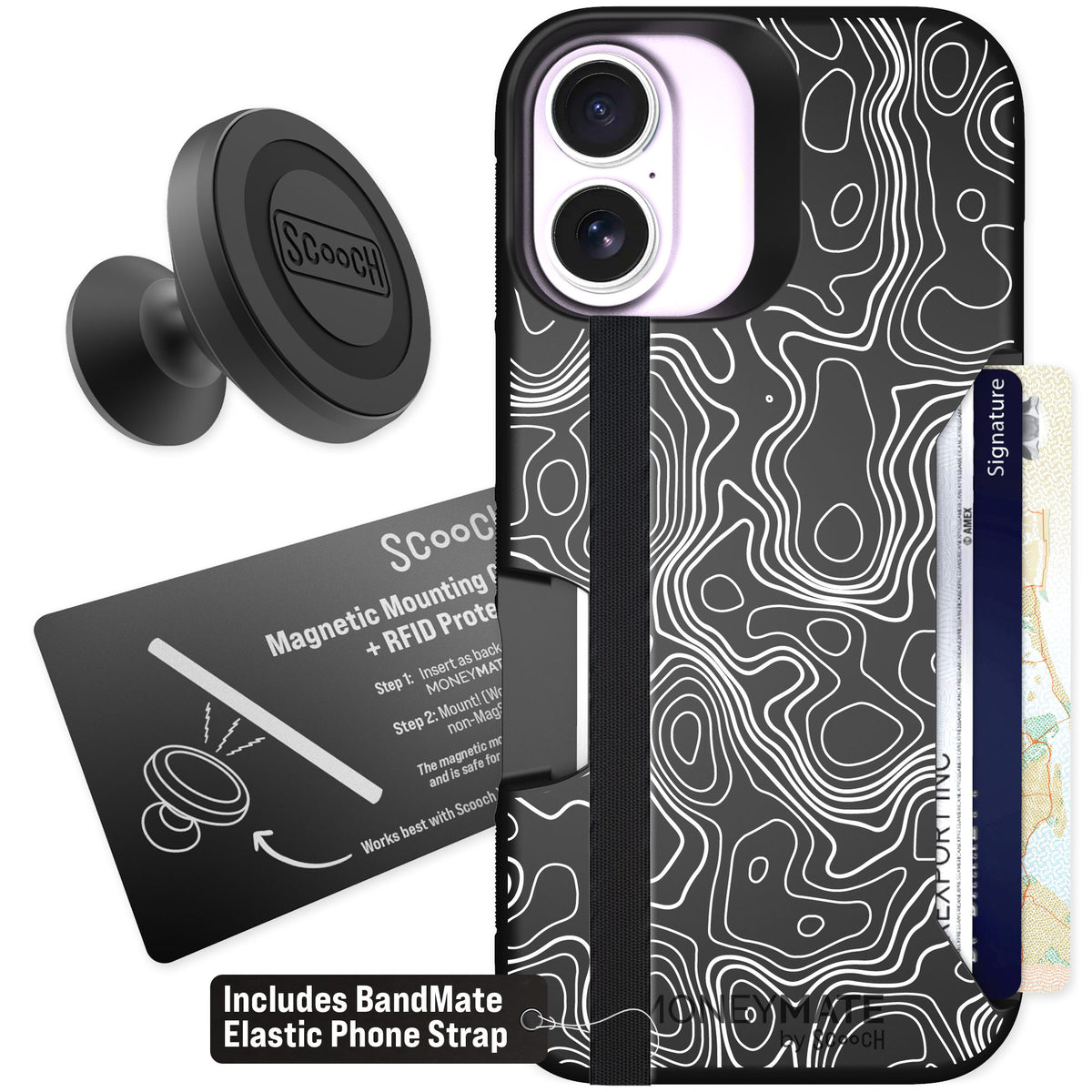 Scooch Moneymate Topography for iPhone 17 β Starter Bundle