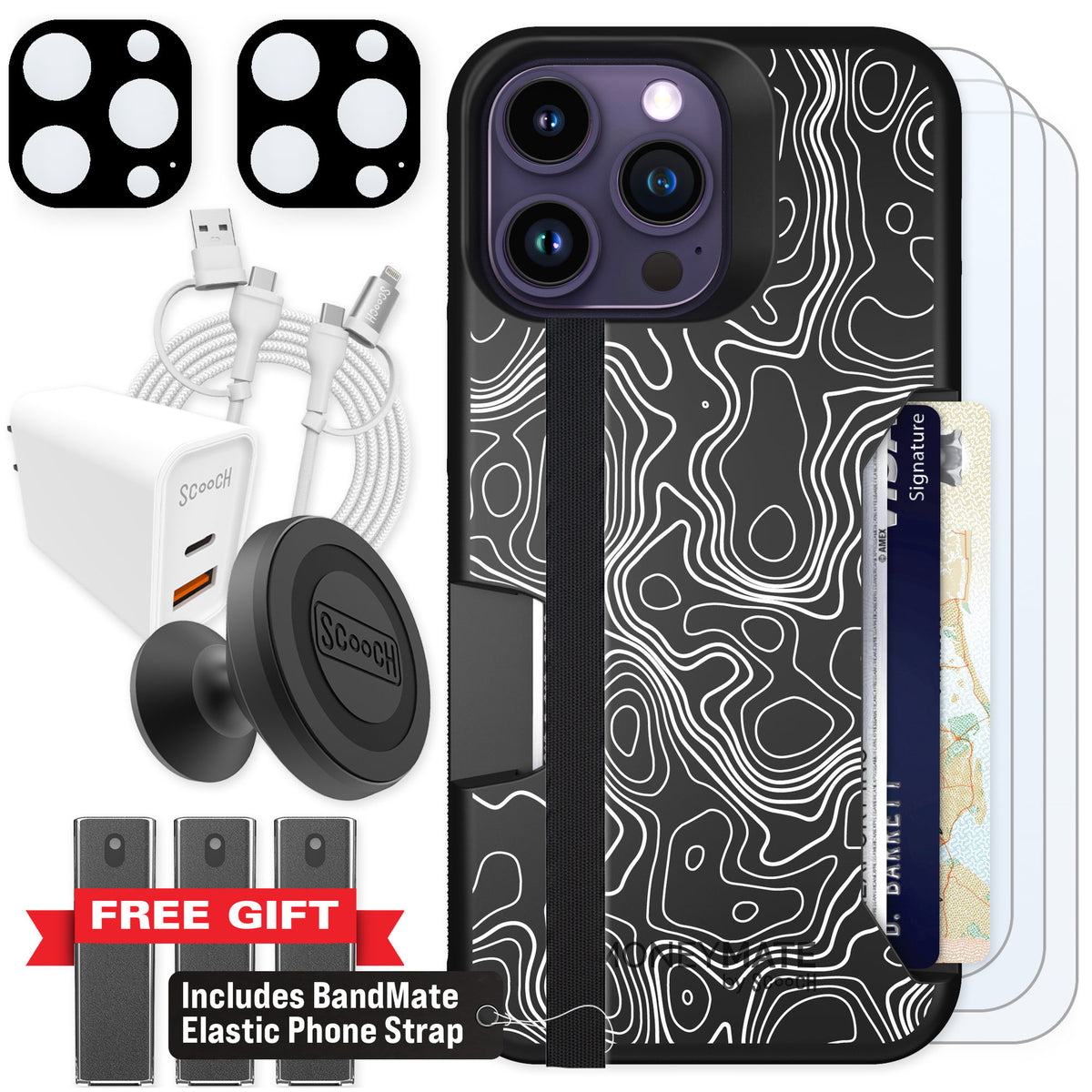 Scooch Moneymate Topography for iPhone 14 Pro Max β Ultimate Bundle