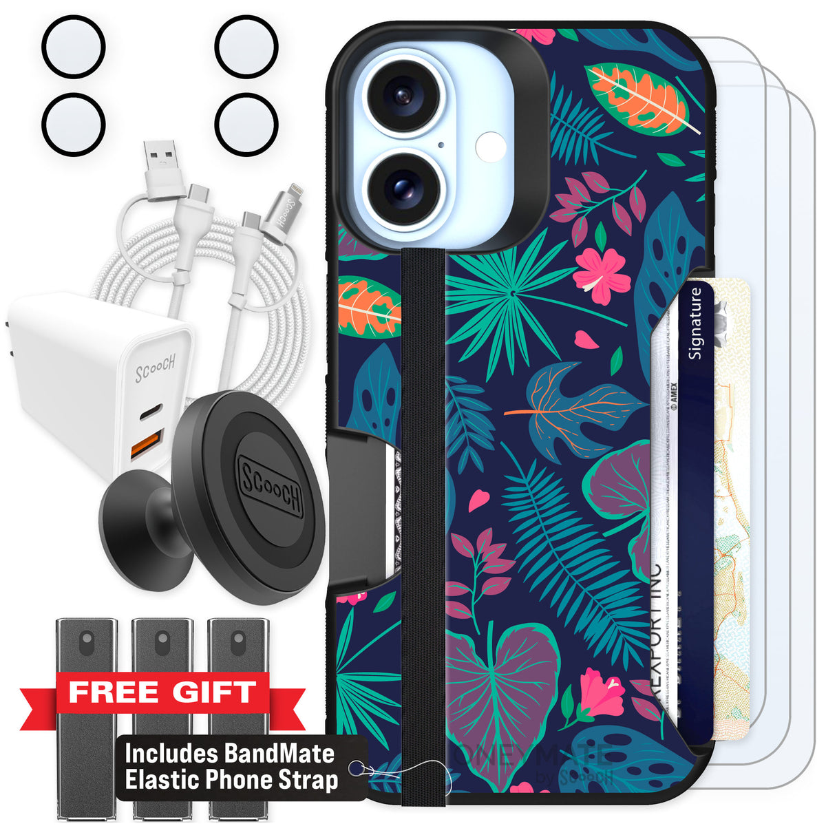 Scooch Moneymate Tropical Leaves for iPhone 16 β Ultimate Bundle