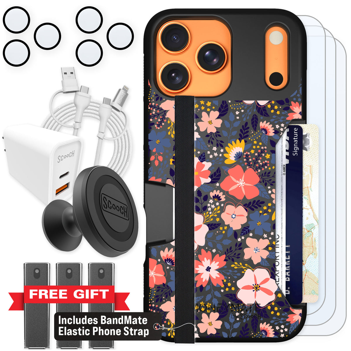 Scooch Moneymate Wildflowers for iPhone 17 Pro Max — Ultimate Bundle