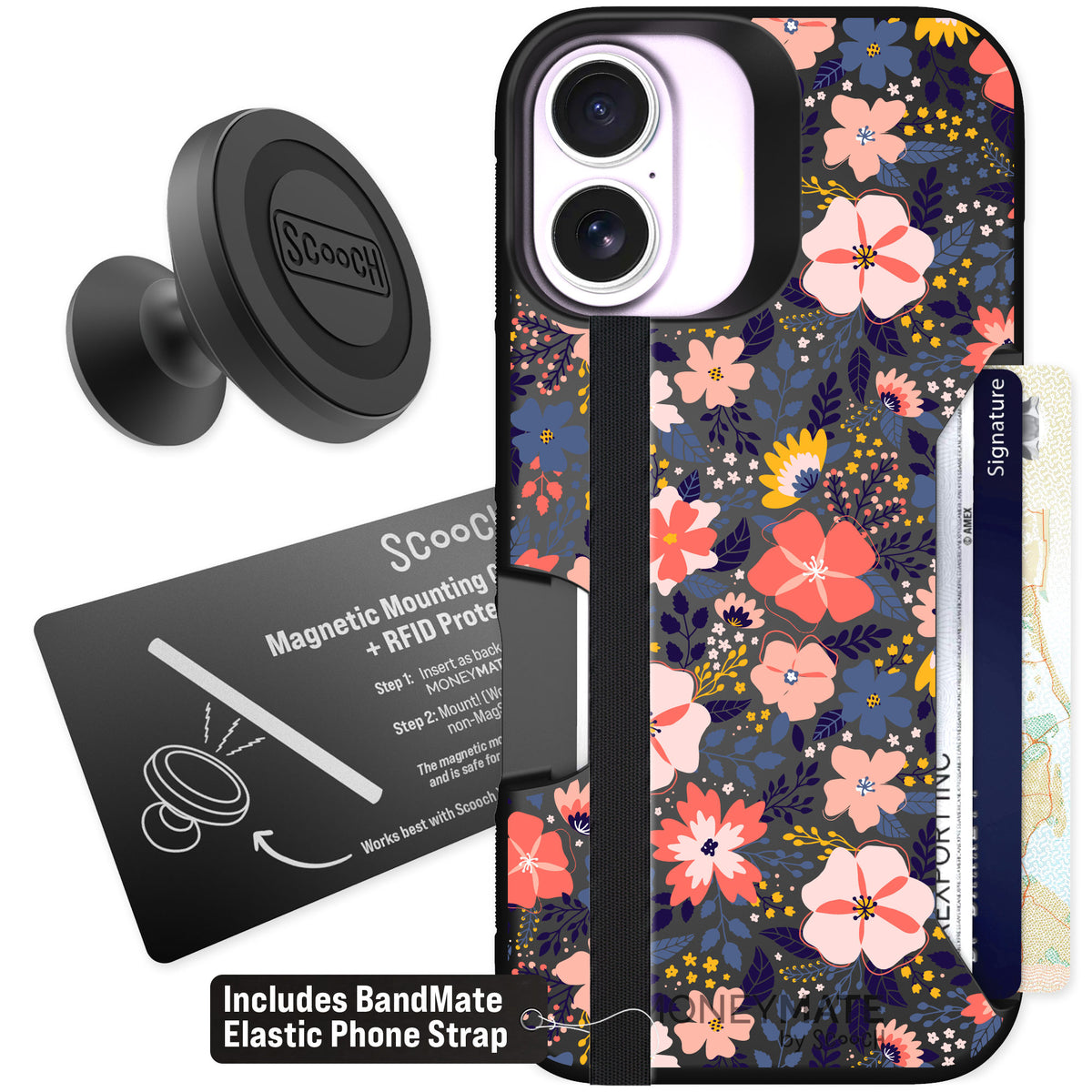 Scooch Moneymate Wildflowers for iPhone 17 — Starter Bundle