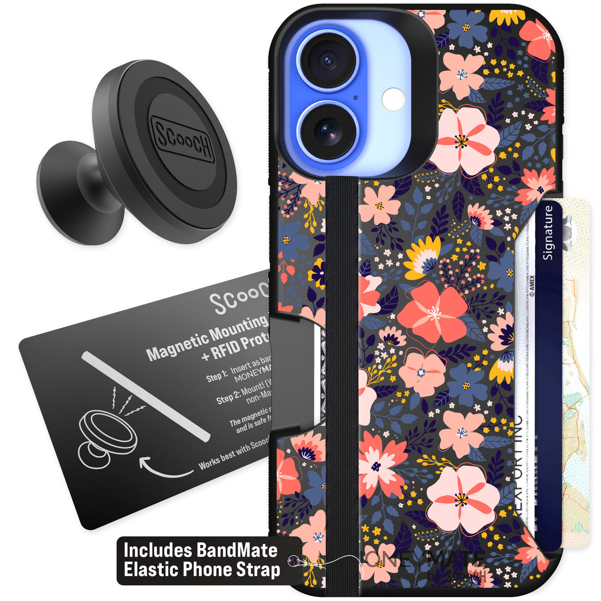 Scooch Moneymate Wildflowers for iPhone 16 — Starter Bundle