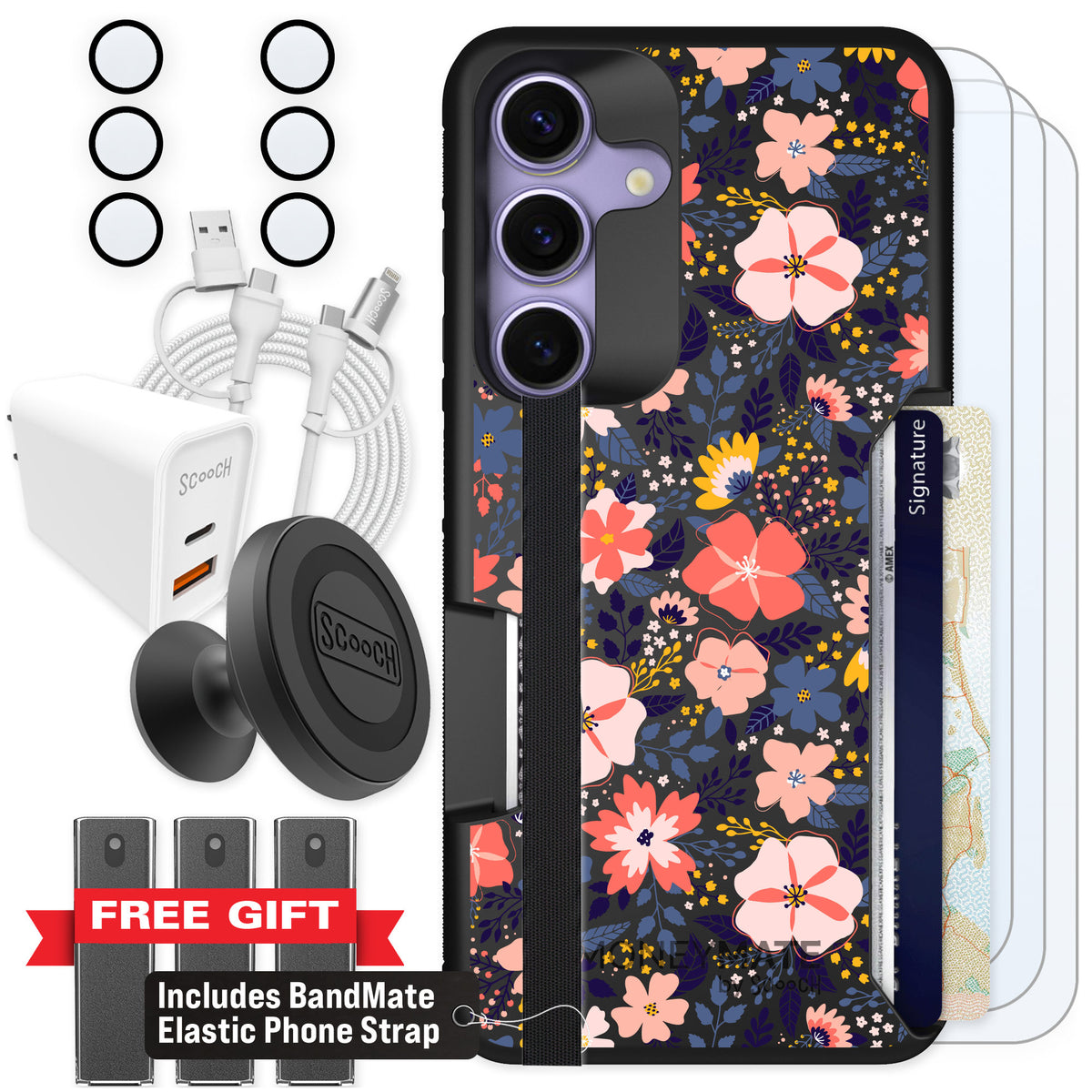 Scooch Moneymate Wildflowers for Galaxy S25 — Ultimate Bundle