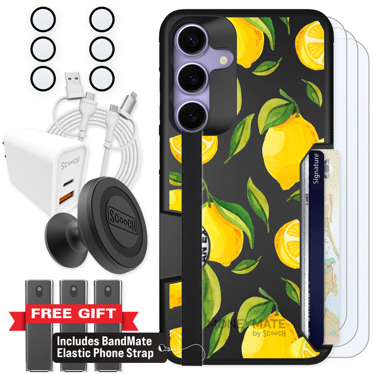 Scooch Moneymate Amalfi Lemons for Galaxy S25+ — Ultimate Bundle