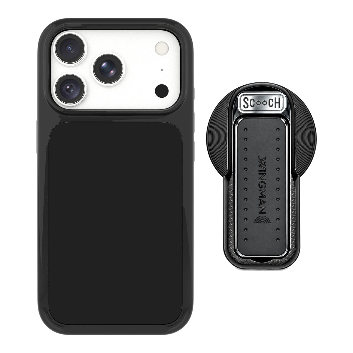 Scooch MagCase Black for iPhone 18 Pro — MagSafe Wingback Bundle - Black