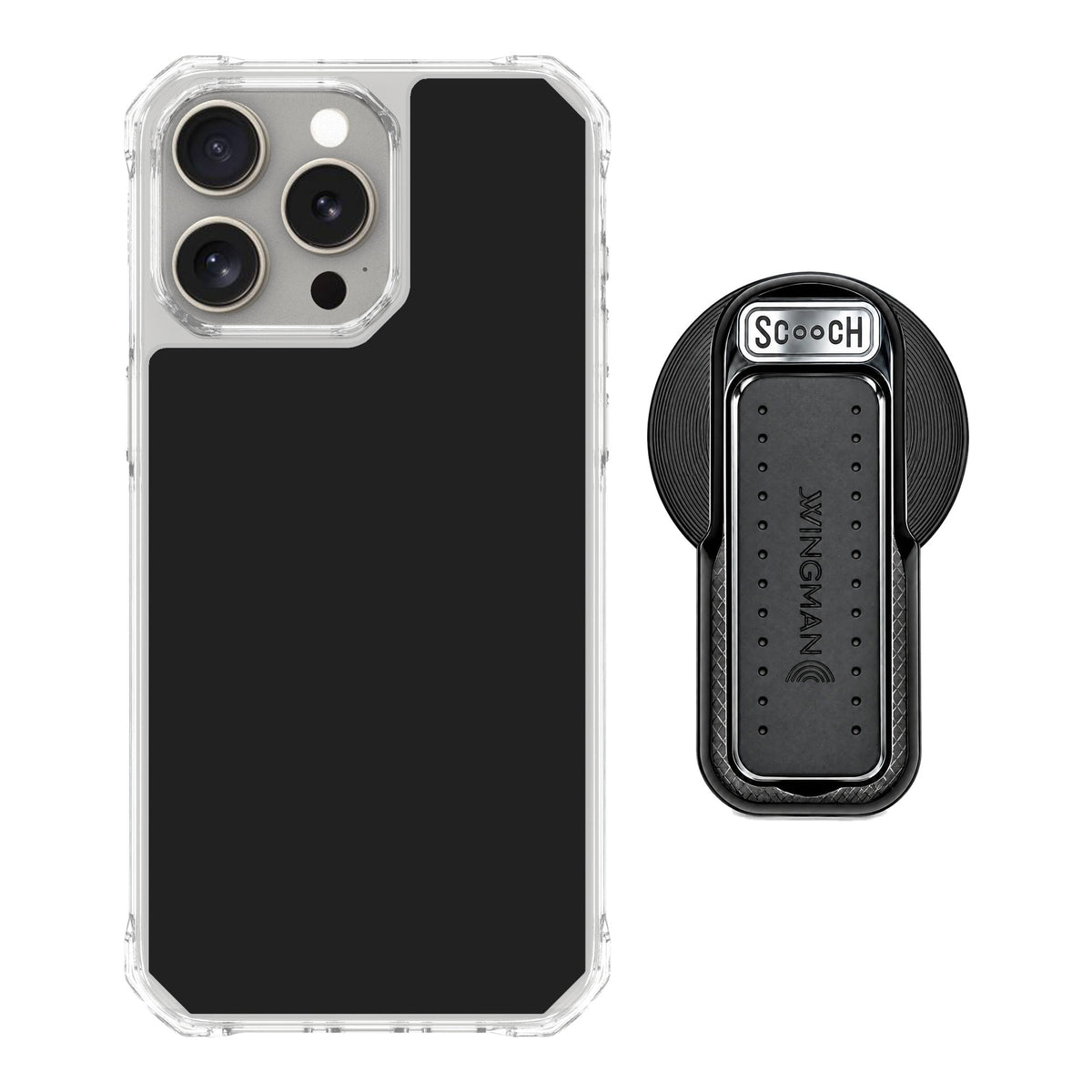 Scooch MagCase Black for iPhone 15 Pro Max — MagSafe Wingback Bundle - Black