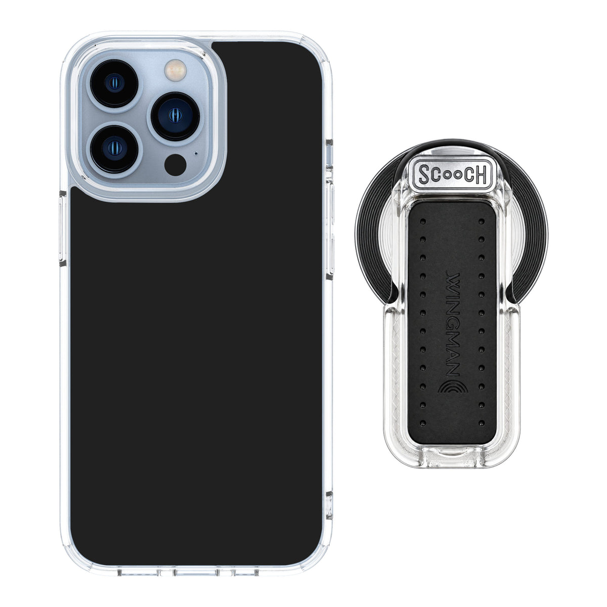 Scooch MagCase Black for iPhone 13 Pro — MagSafe Wingback Bundle - Clear