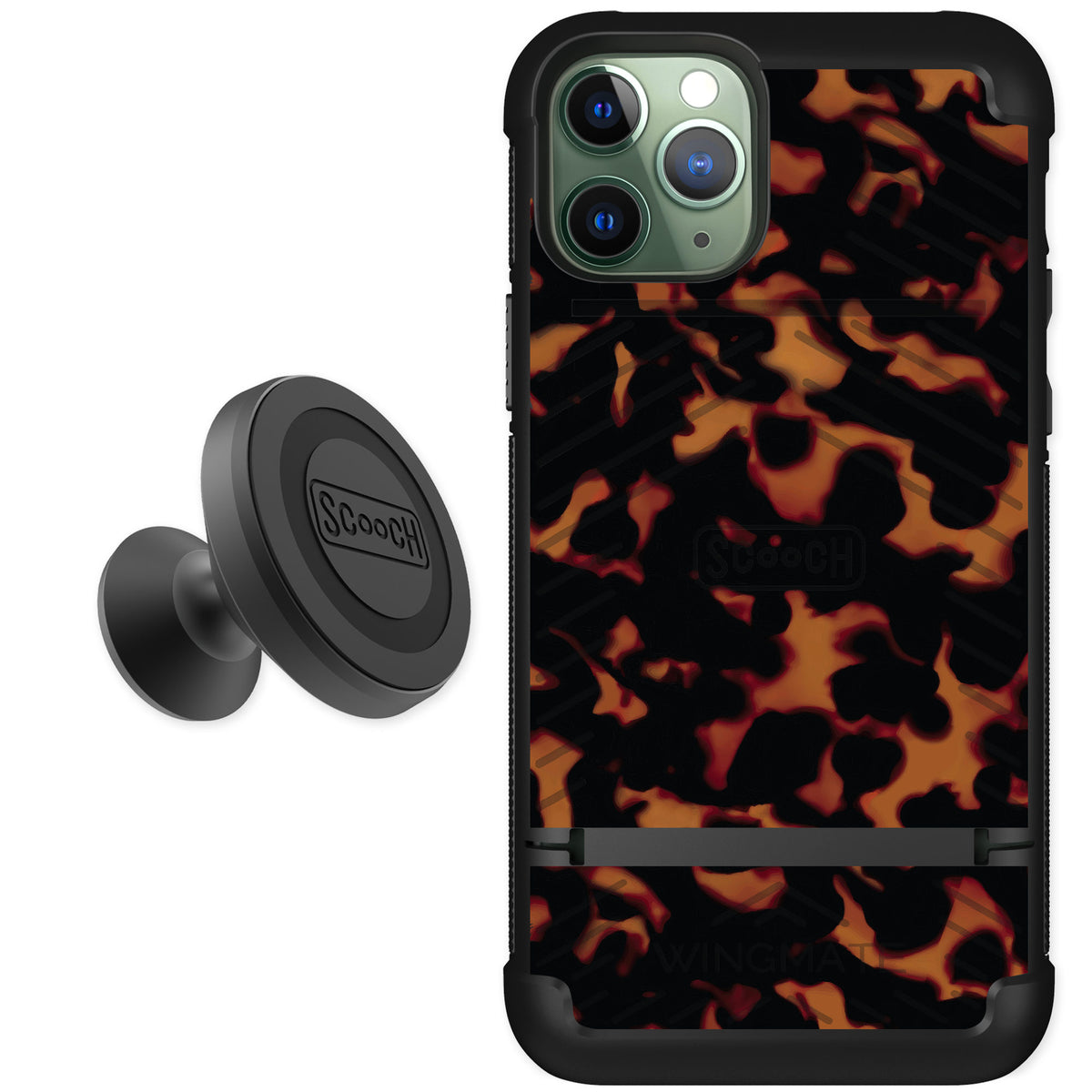 Scooch Wingmate Tortoise Shell for iPhone 11 Pro — Starter Bundle