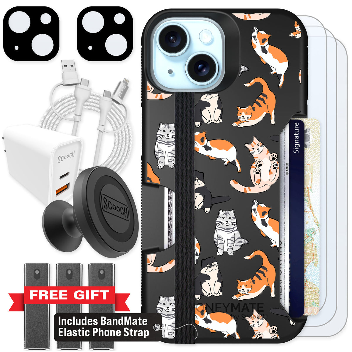 Scooch Moneymate Kitty Crew for iPhone 14 — Ultimate Bundle
