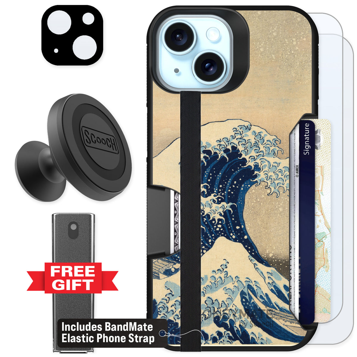 Scooch Moneymate Great Wave for iPhone 13 β Defender Bundle