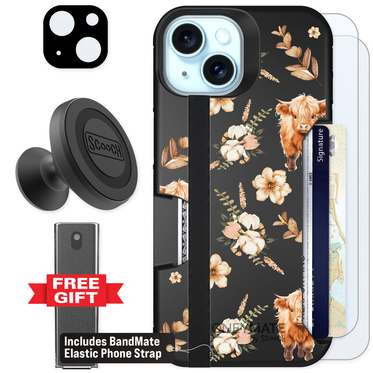 Scooch Moneymate Baby Cow for iPhone 14 — Defender Bundle