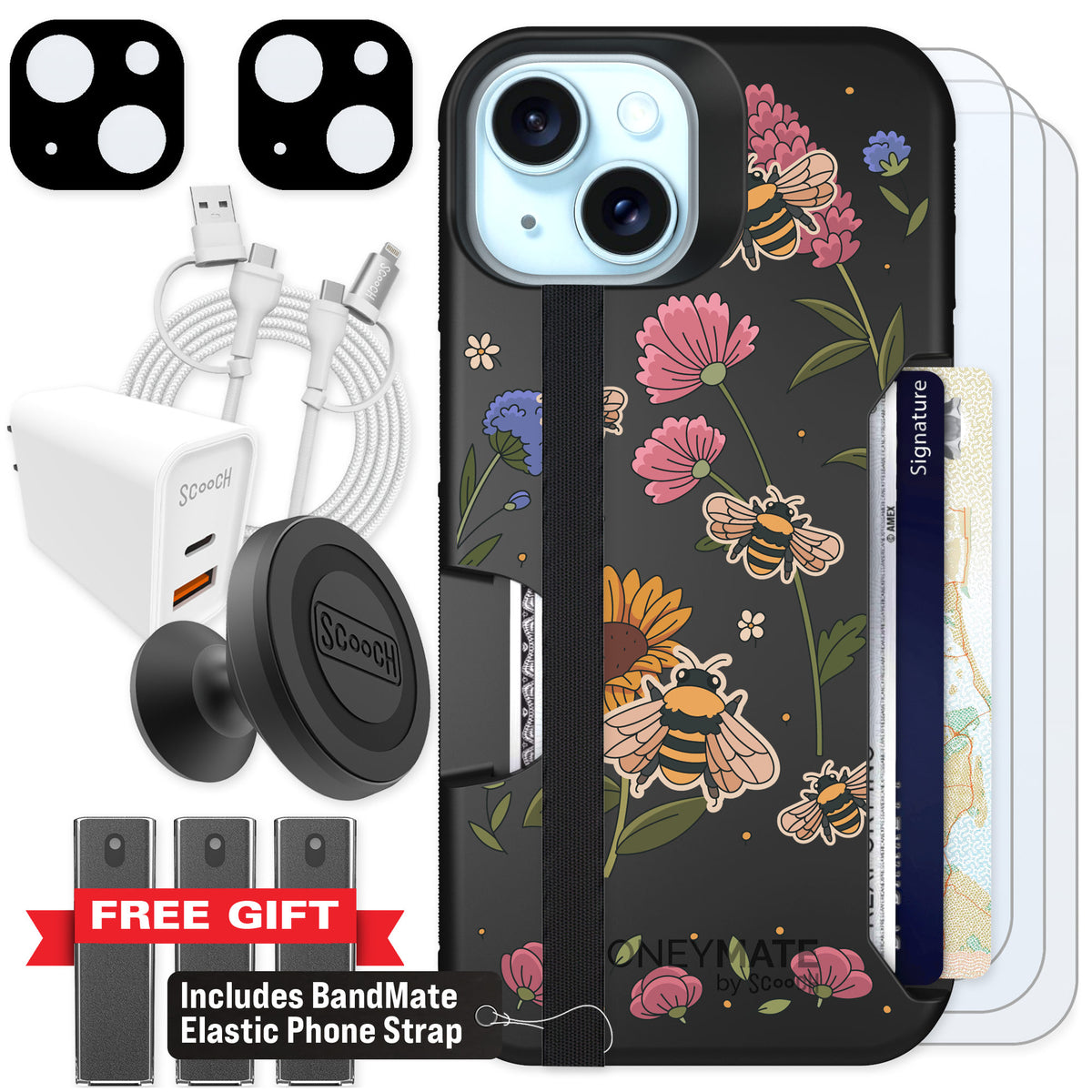 Scooch Moneymate Bee Happy for iPhone 14 β Ultimate Bundle