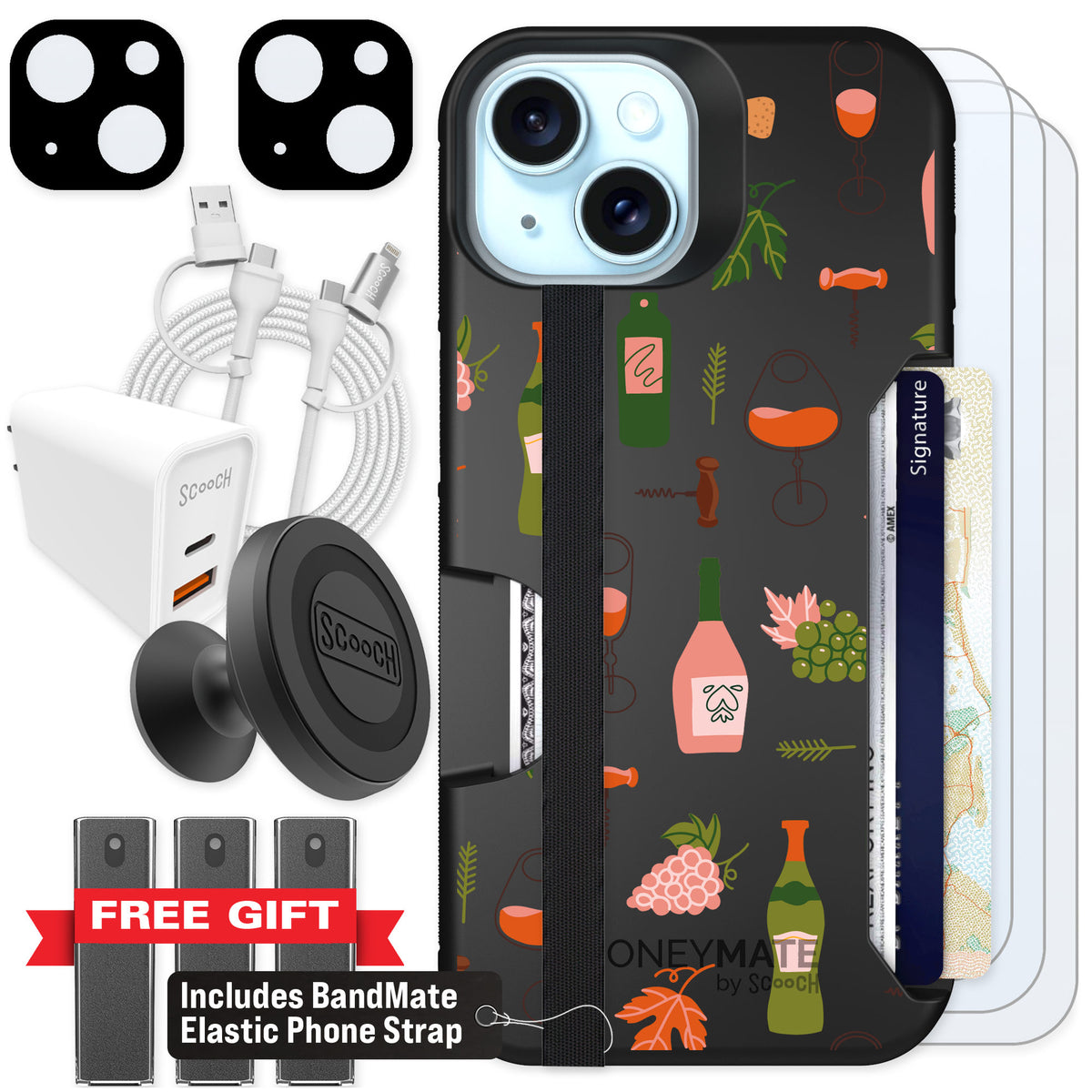 Scooch Moneymate Vino Vibes for iPhone 13 β Ultimate Bundle