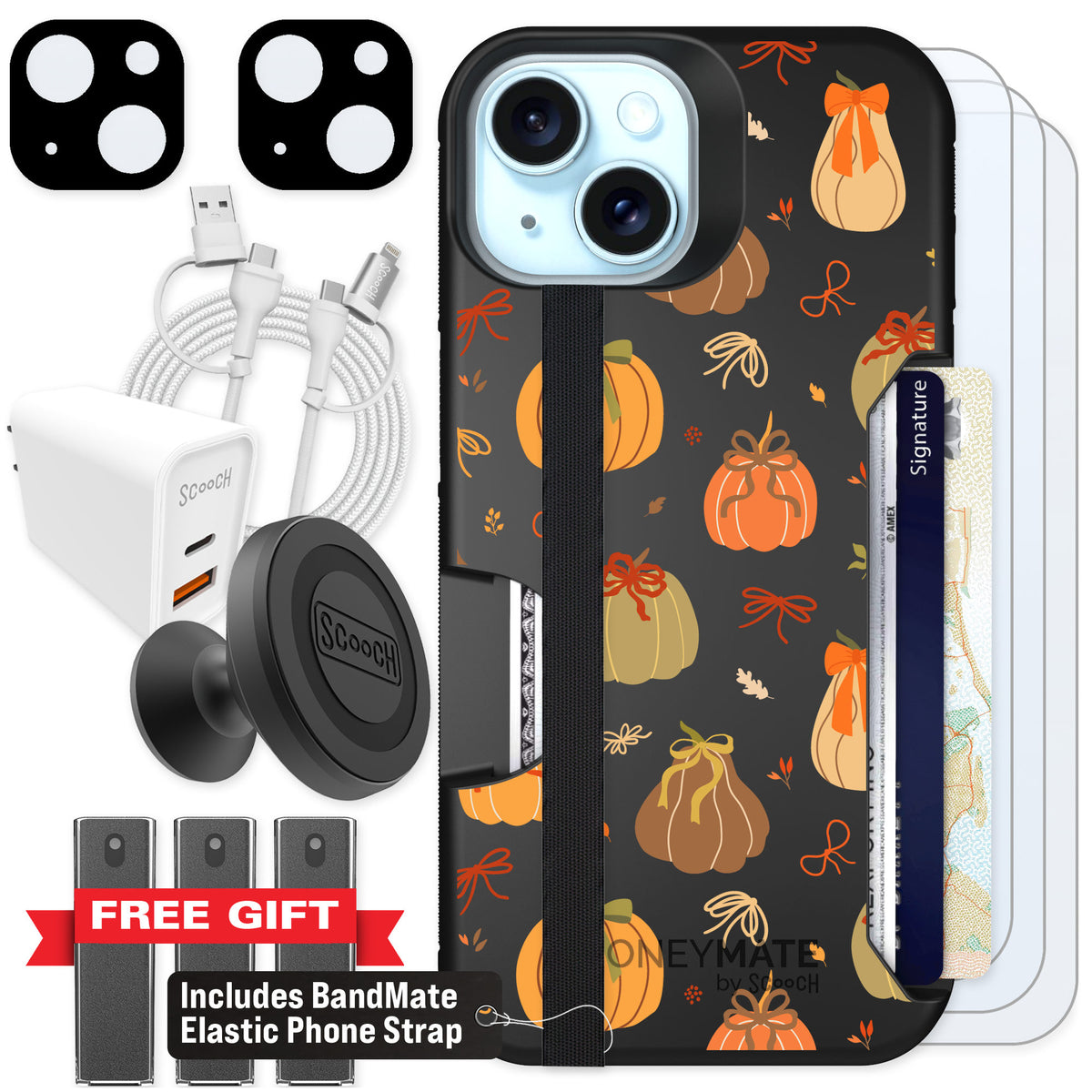 Scooch Moneymate Pretty Pumpkins for iPhone 13 β Ultimate Bundle