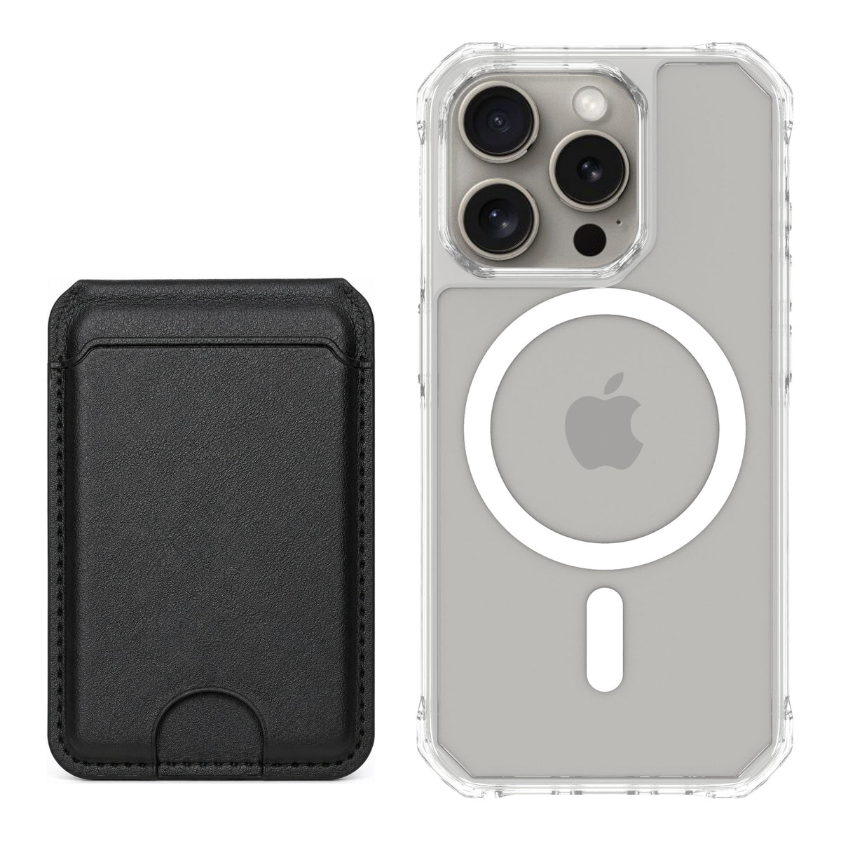 Scooch MagCase Clear for iPhone 15 Pro — Matching MagWallet Bundle