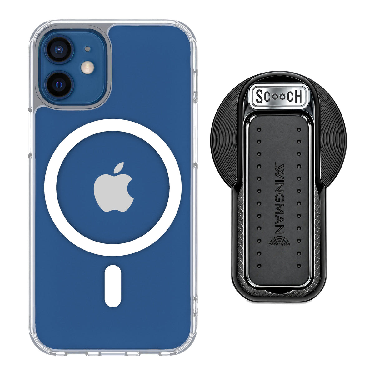 Scooch MagCase Clear for iPhone 12 mini — MagSafe Wingback Bundle - Black