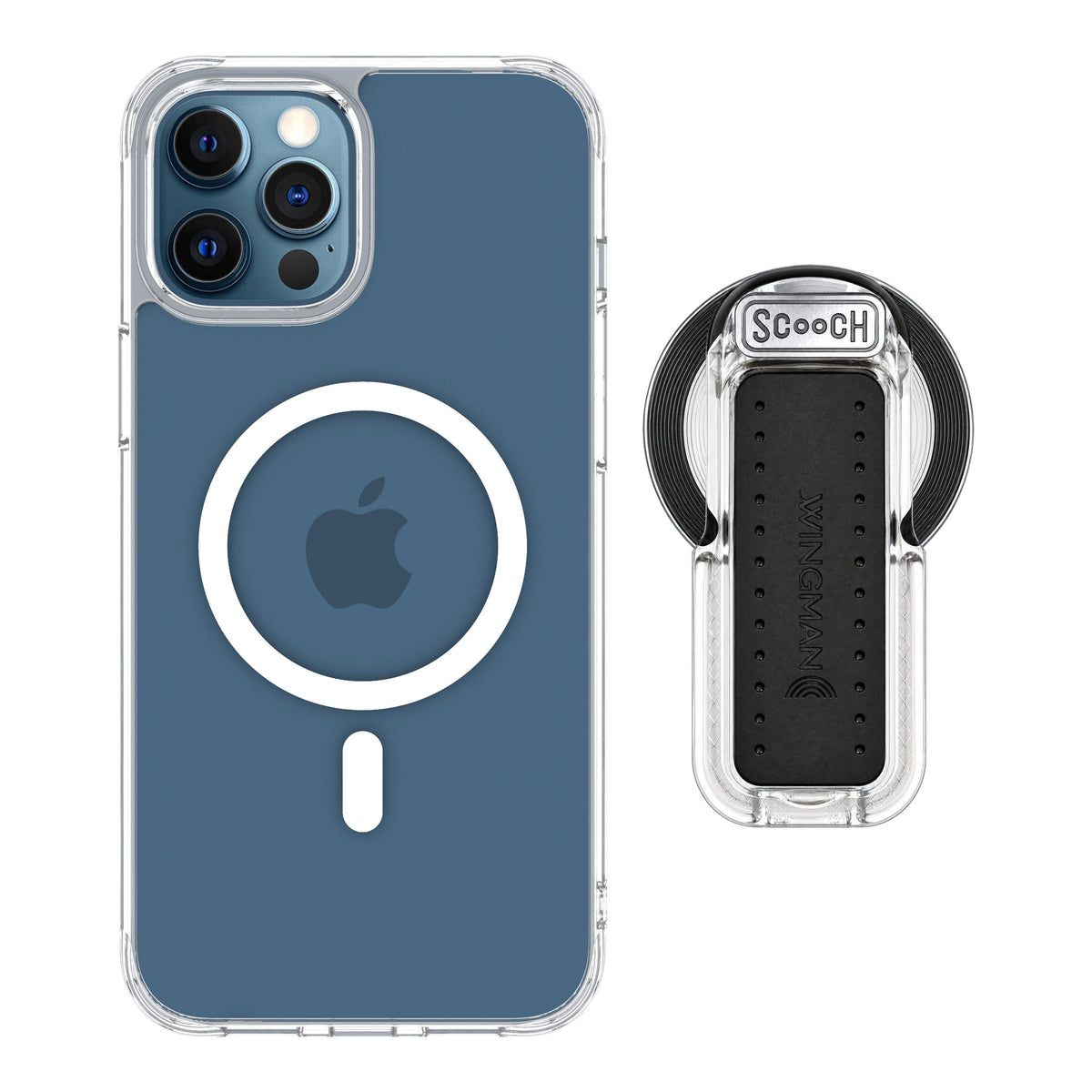 Scooch MagCase Clear for iPhone 12 Pro Max — MagSafe Wingback Bundle - Clear