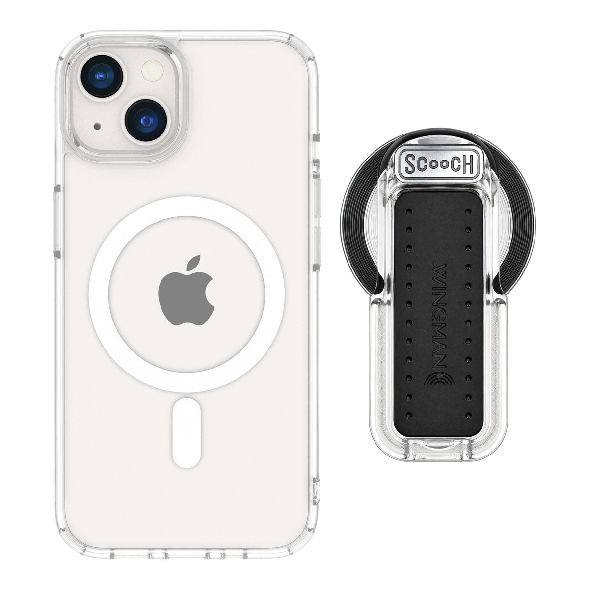 Scooch MagCase Clear for iPhone 13 — MagSafe Wingback Bundle - Clear