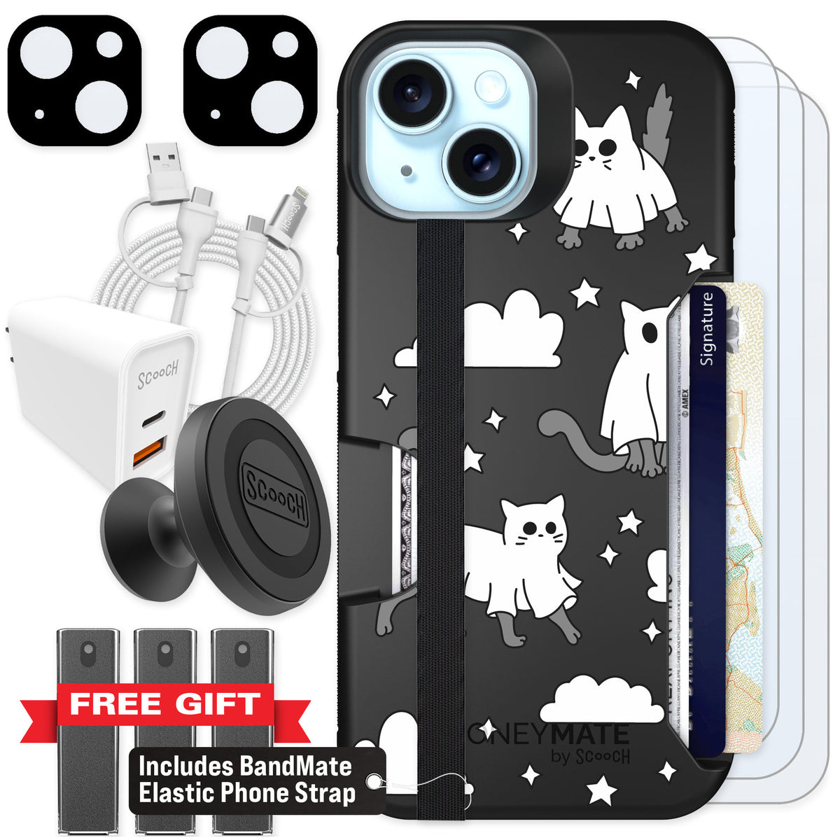 Scooch Moneymate Scaredy Cats for iPhone 13 β Ultimate Bundle