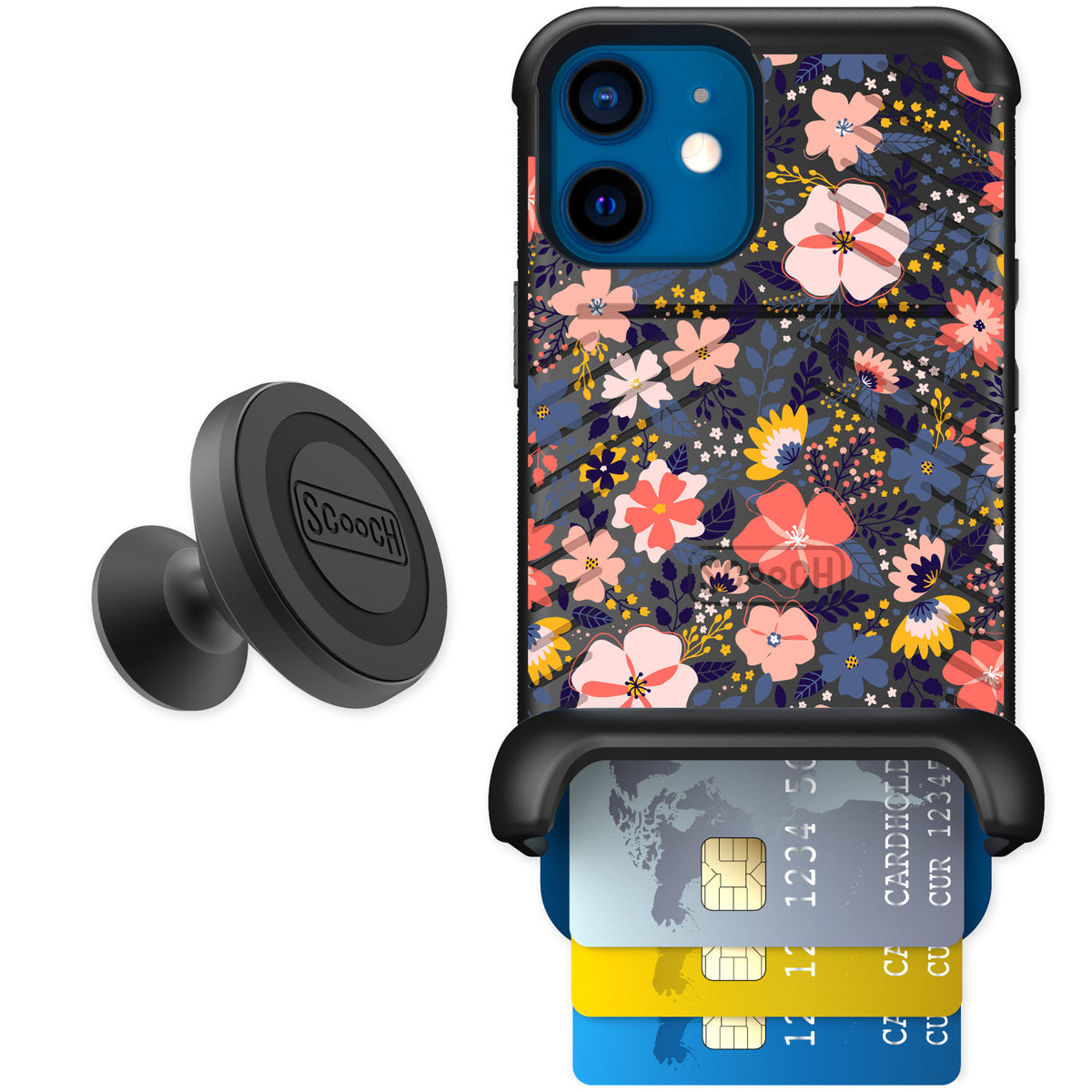 Scooch Wingmate Wildflowers for iPhone 12 mini — Starter Bundle