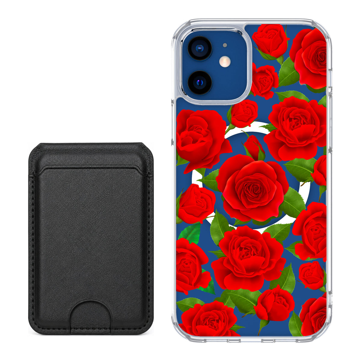 Scooch MagCase Rose Garden for iPhone 12 Pro — Black MagWallet Bundle