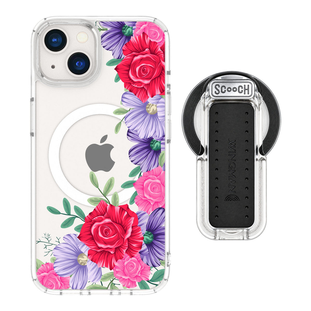 Scooch MagCase Spring Blossom for iPhone 13 — MagSafe Wingback Bundle - Clear