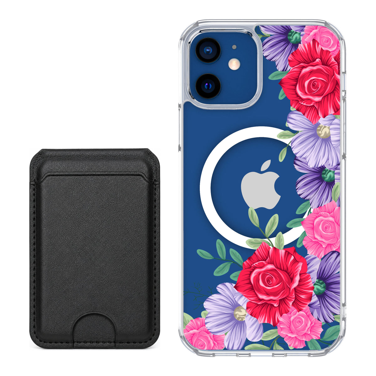 Scooch MagCase Spring Blossom for iPhone 12 Pro — Black MagWallet Bundle