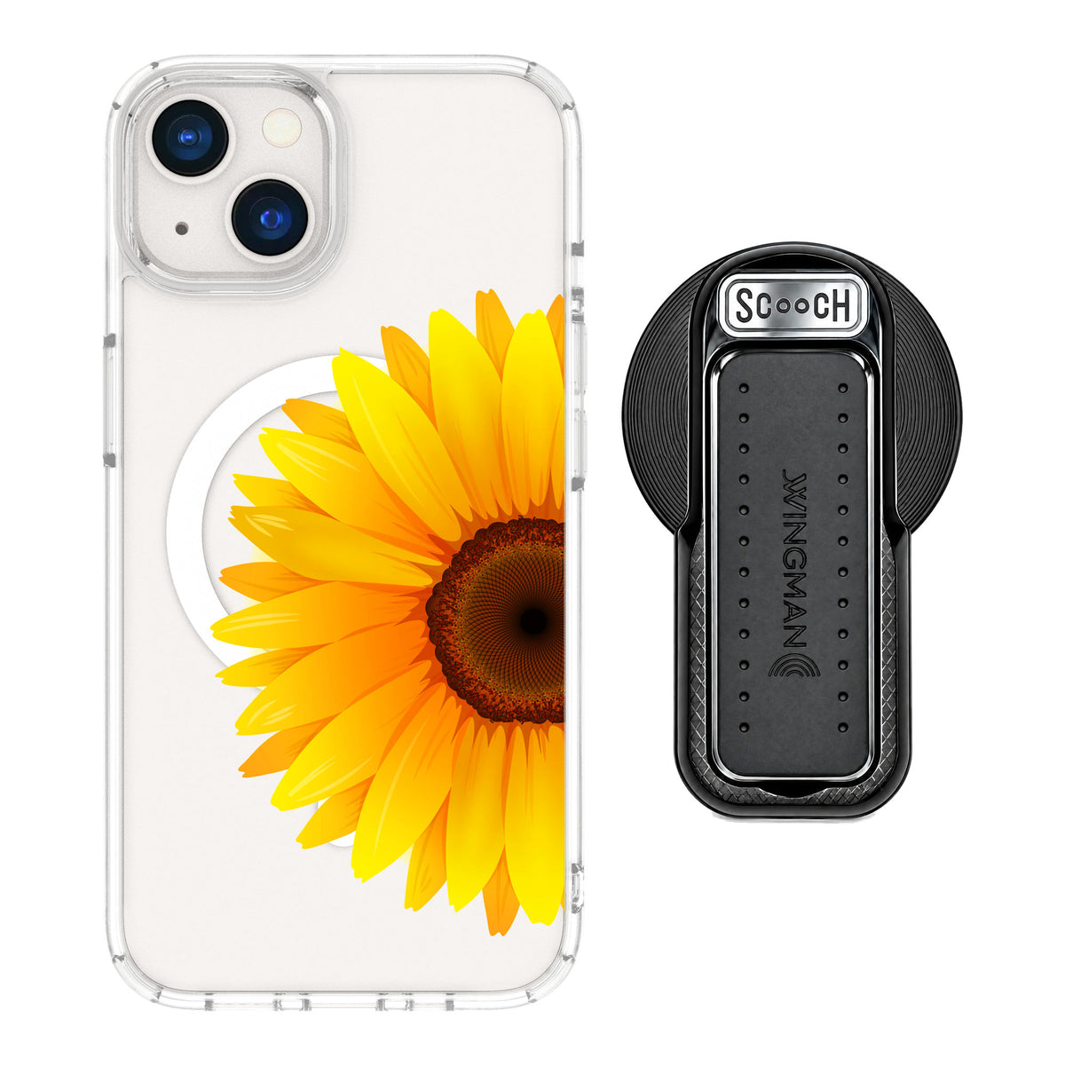 Scooch MagCase Sunflower for iPhone 13 — MagSafe Wingback Bundle - Black