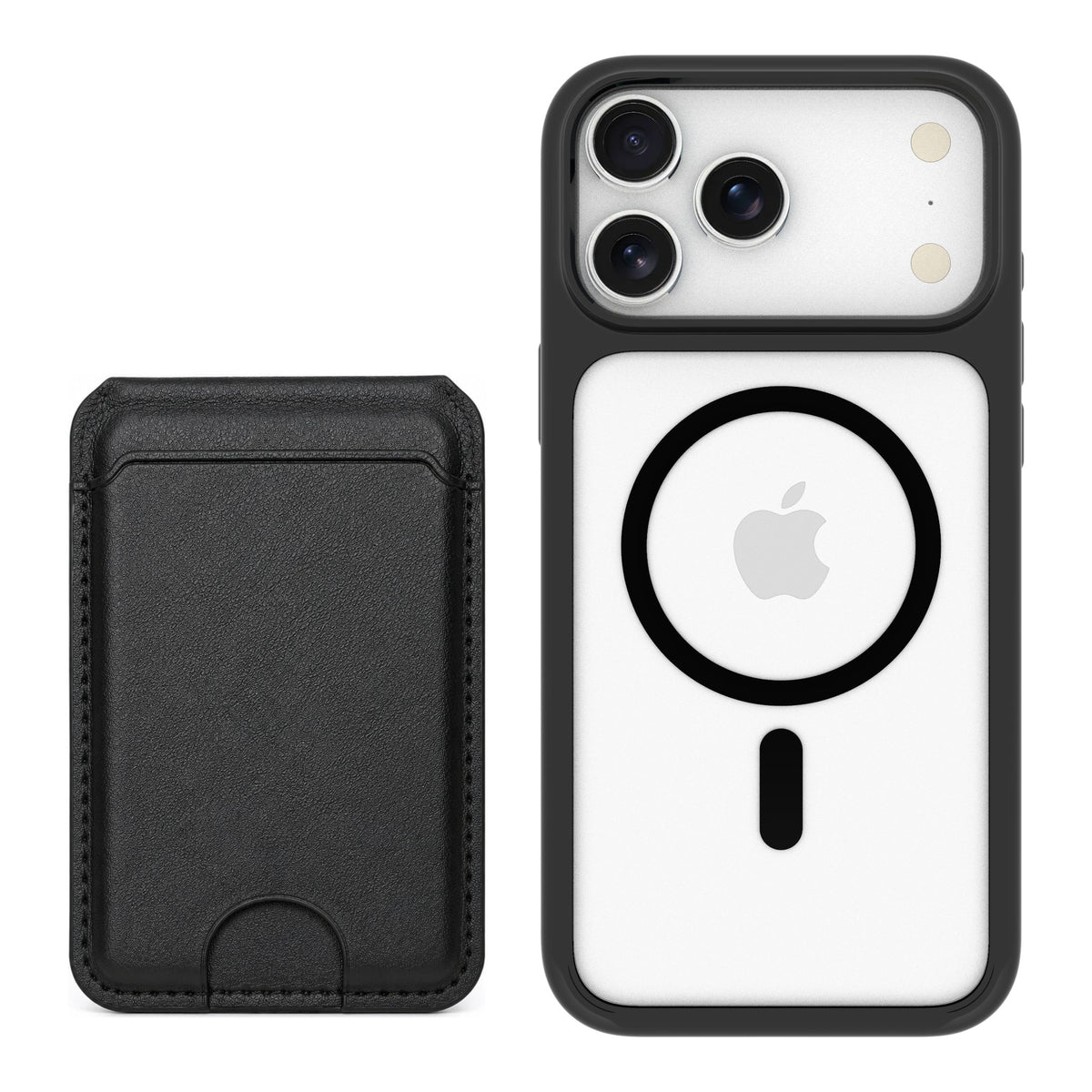 Scooch MagCase Tuxedo Clear for iPhone 17 Pro Max — Matching MagWallet Bundle