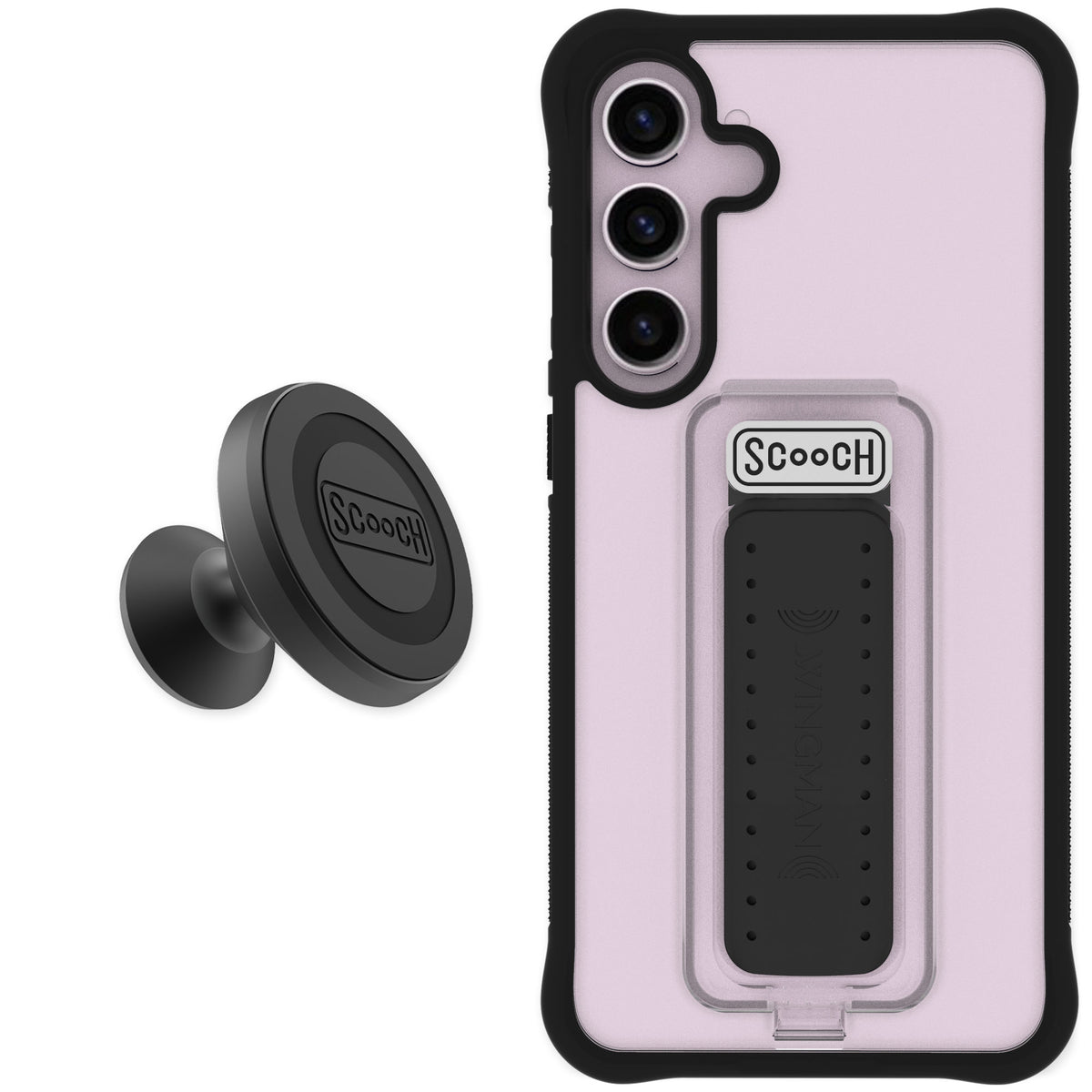 Scooch Wingman Tuxedo Clear for Galaxy S25+ — Starter Bundle