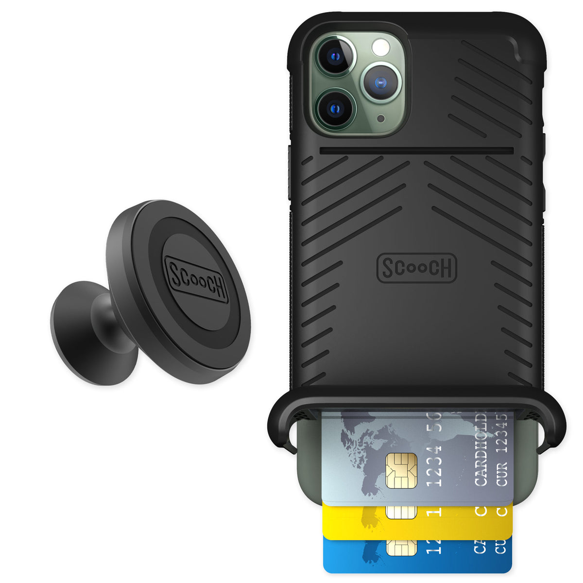 Scooch Wingmate Black for iPhone 11 Pro — Starter Bundle