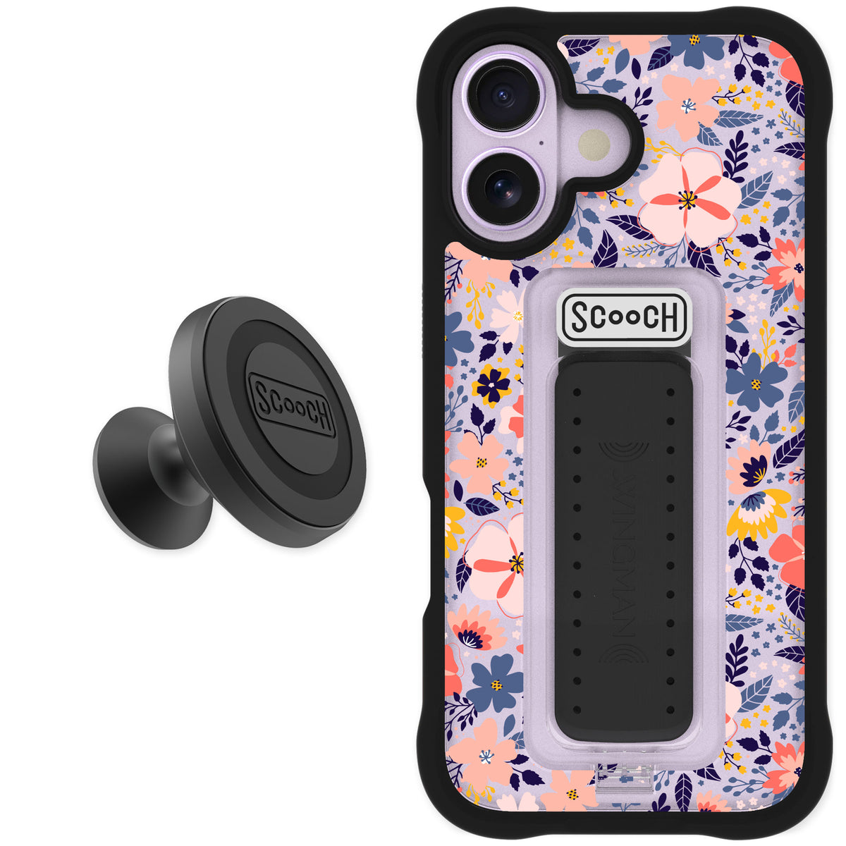 Scooch Wingman Wildflowers for iPhone 17 — Starter Bundle