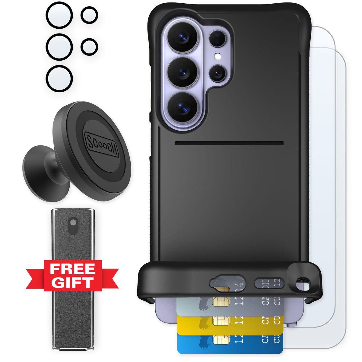 Scooch Wingmate Black for Galaxy S26 Ultra — Defender Bundle