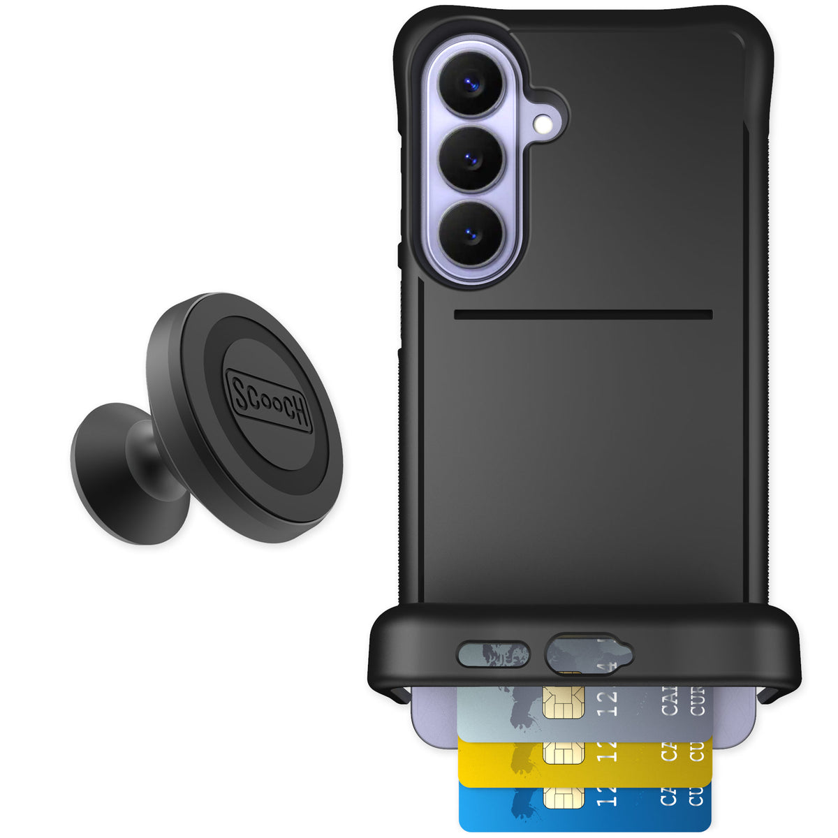 Scooch Wingmate Black for Galaxy S26+ — Starter Bundle