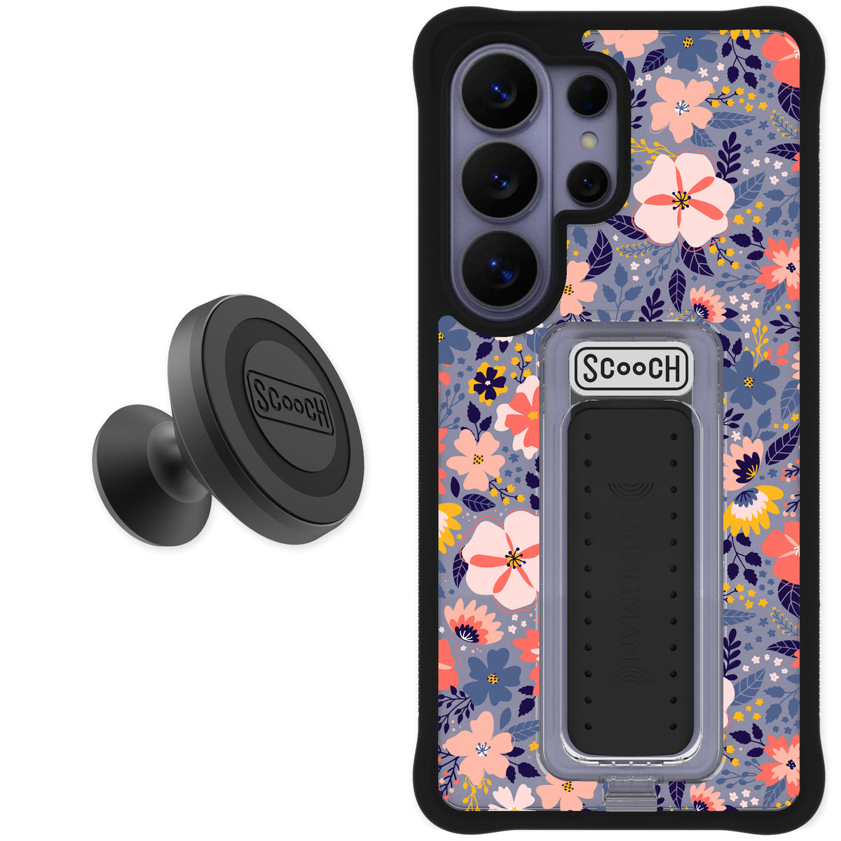 Scooch Wingman Wildflowers for Galaxy S26 Ultra — Starter Bundle