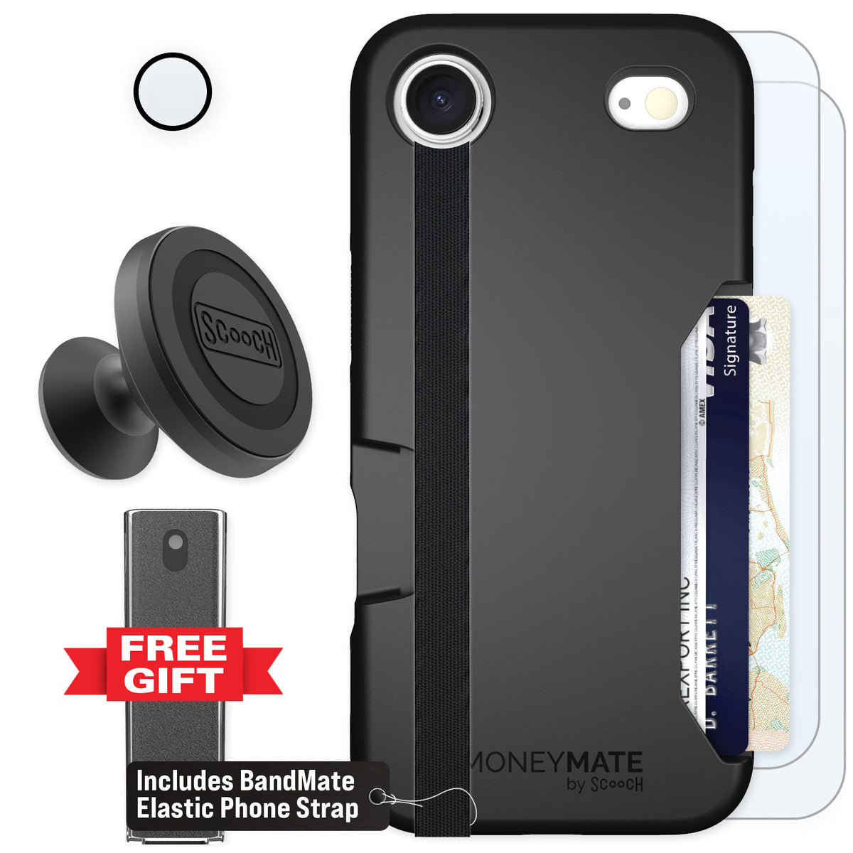 Scooch Moneymate Black for iPhone Air — Defender Bundle