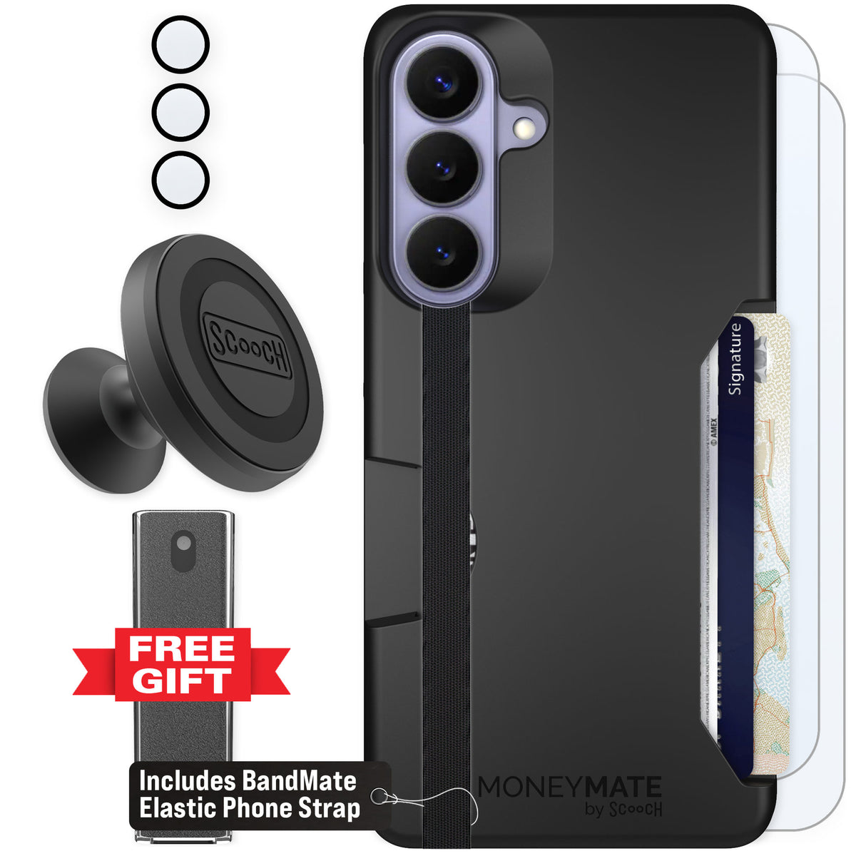 Scooch Moneymate Black for Galaxy S26+ — Defender Bundle