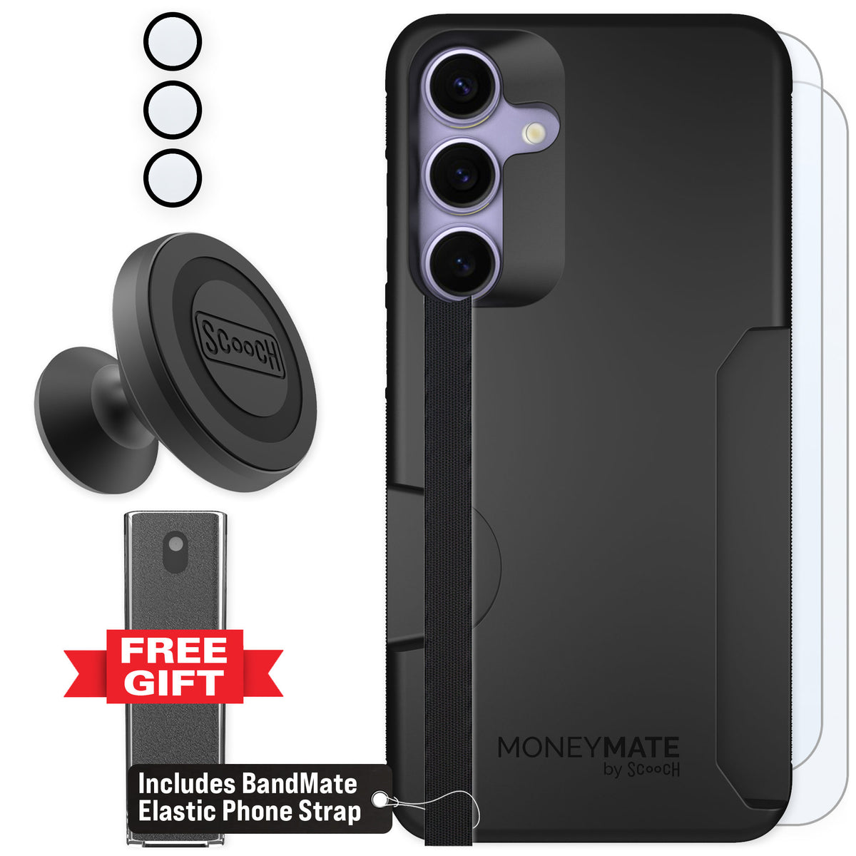 Scooch Moneymate Black for Galaxy S25+ — Defender Bundle