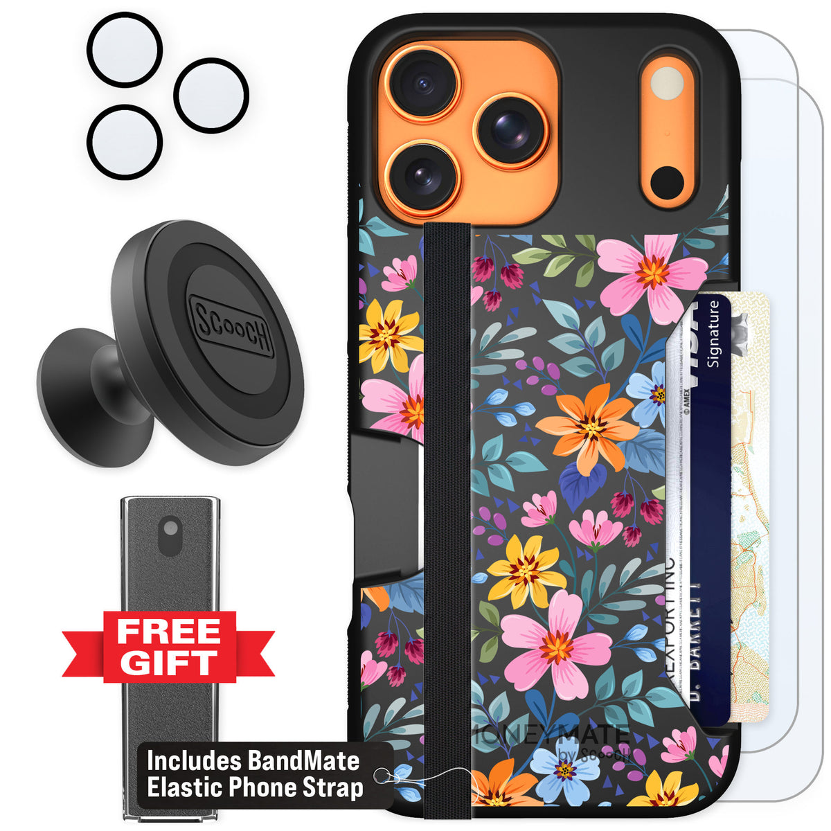 Scooch Moneymate Full Bloom for iPhone 17 Pro Max — Defender Bundle