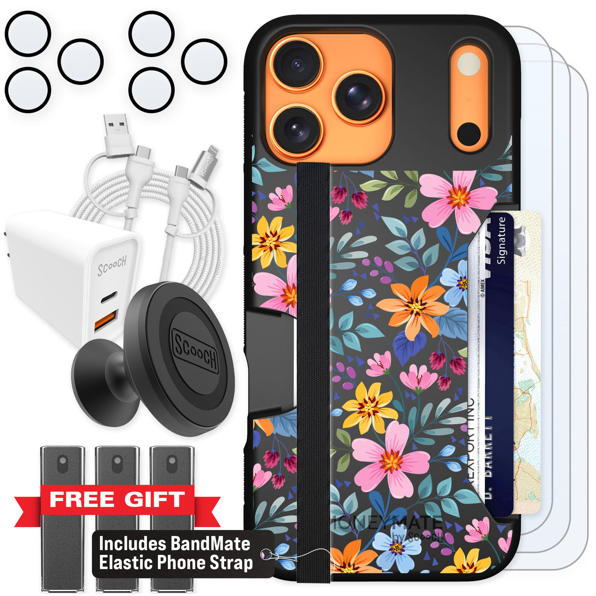 Scooch Moneymate Full Bloom for iPhone 17 Pro Max — Ultimate Bundle
