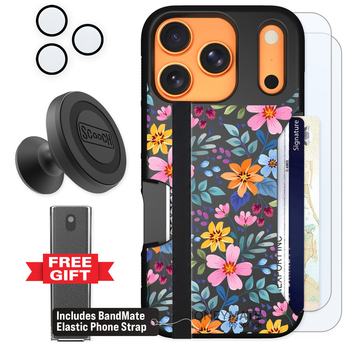 Scooch Moneymate Full Bloom for iPhone 17 Pro — Defender Bundle