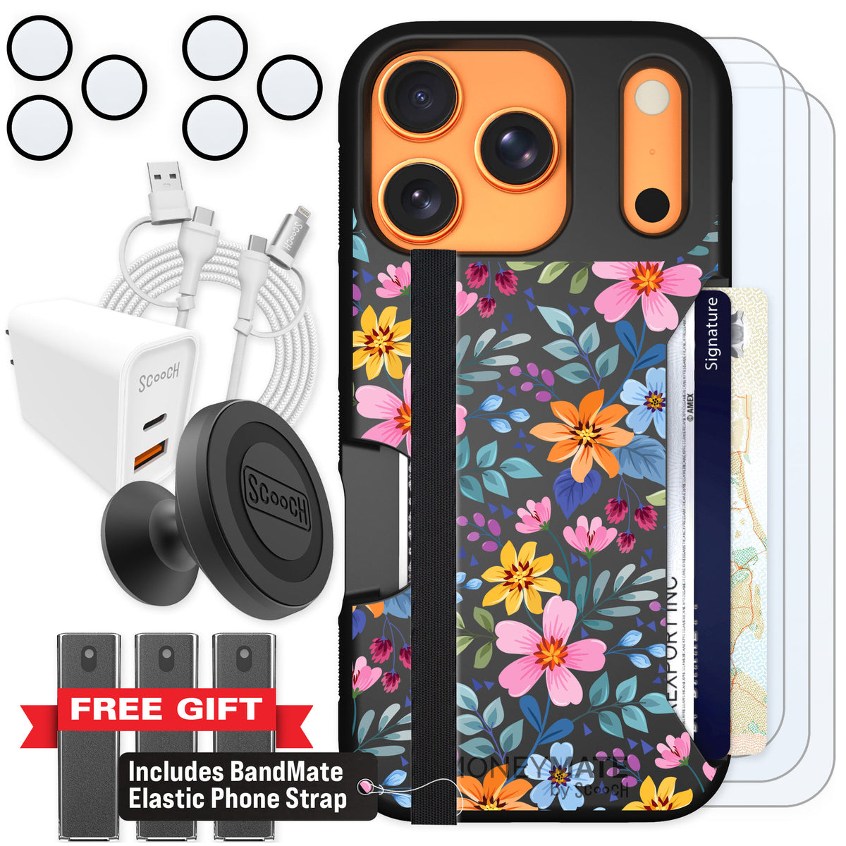 Scooch Moneymate Full Bloom for iPhone 17 Pro — Ultimate Bundle