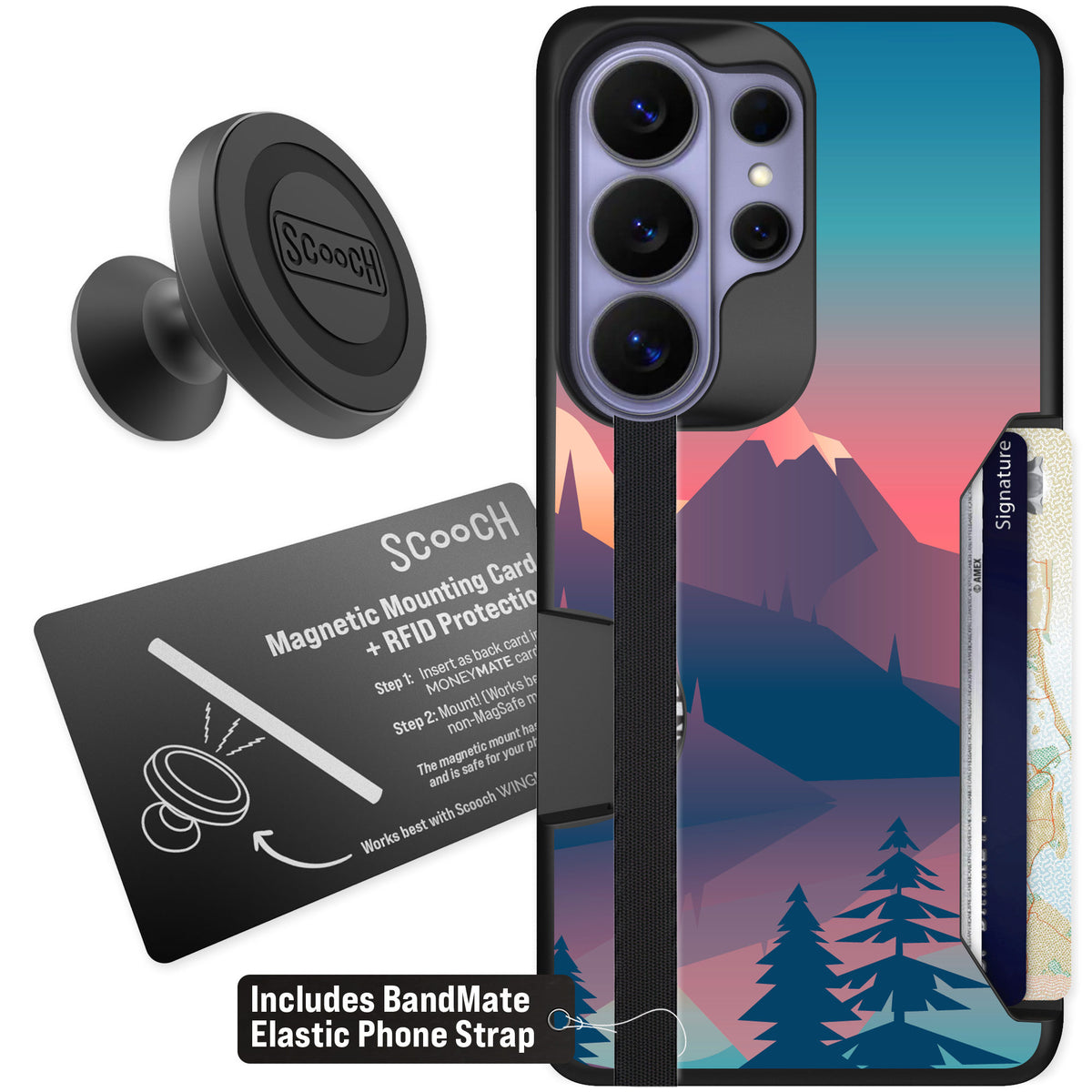 Scooch Moneymate Mountain Range for Galaxy S26 Ultra — Starter Bundle