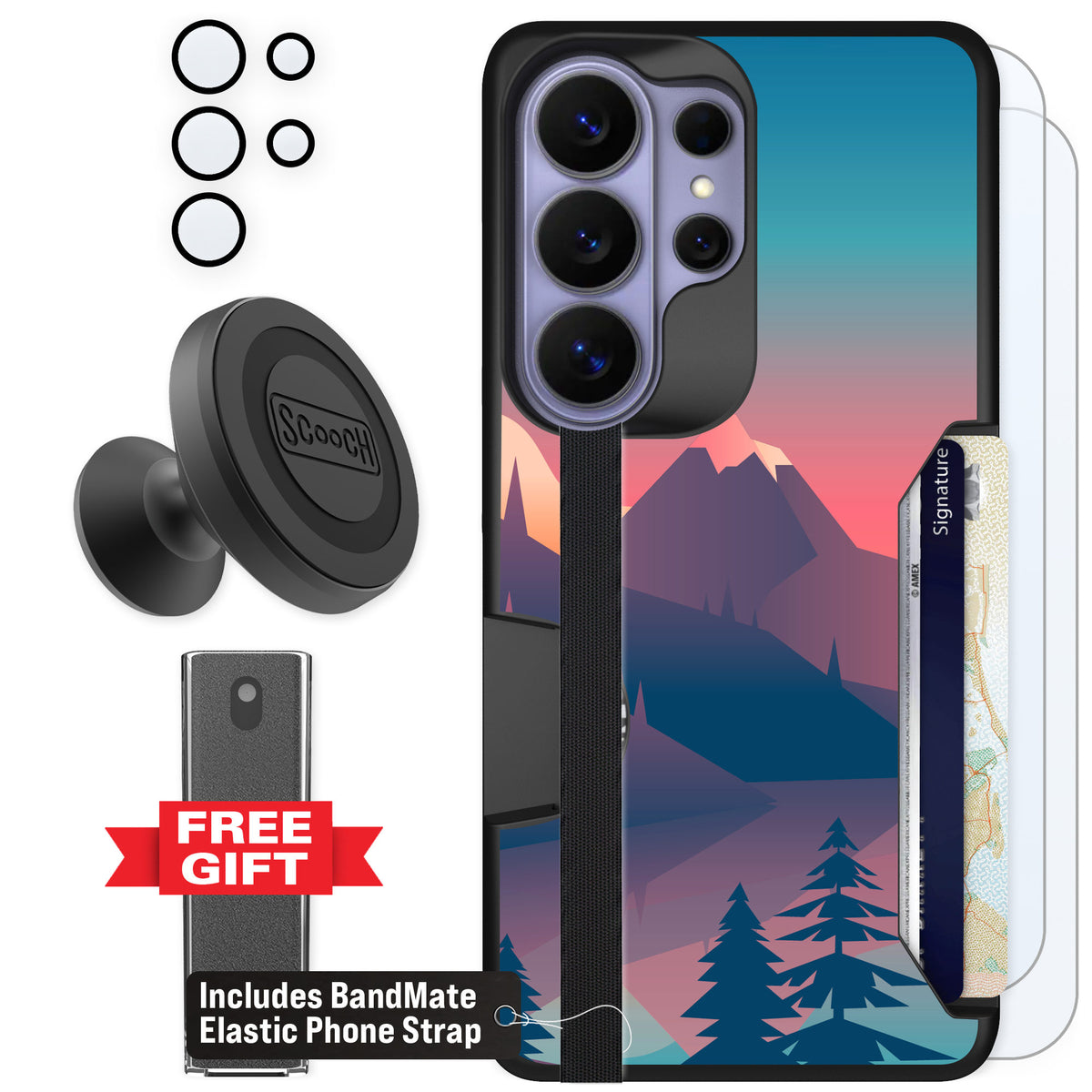 Scooch Moneymate Mountain Range for Galaxy S26 Ultra — Defender Bundle