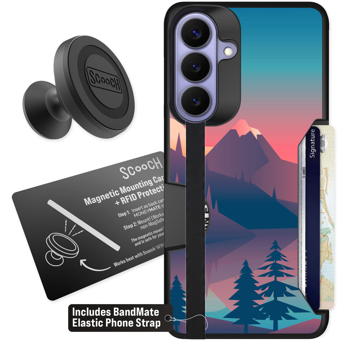 Scooch Moneymate Mountain Range for Galaxy S26+ — Starter Bundle