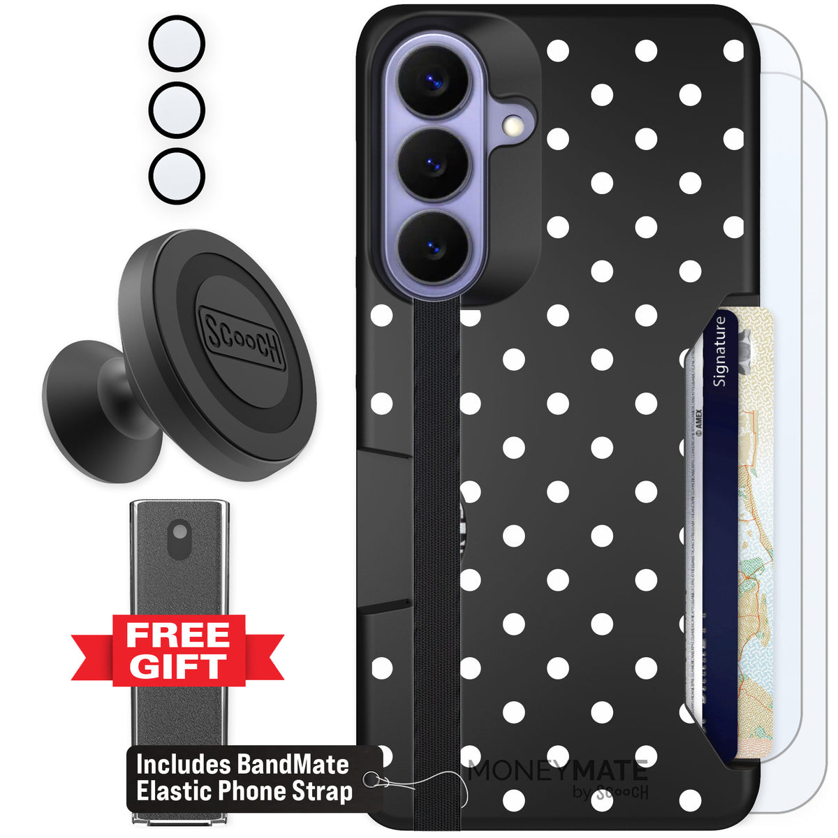 Scooch Moneymate Polka Dots for Galaxy S26+ β Defender Bundle